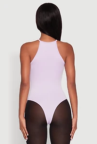 Womens Daisy High Neck Cami Bodysuit, Purple, Size S