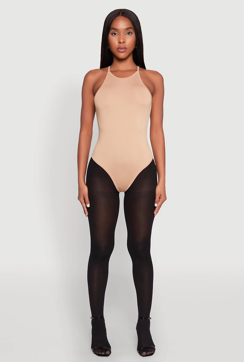 Womens Daisy High Neck Cami Bodysuit,