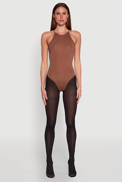 Womens Daisy High Neck Cami Bodysuit,