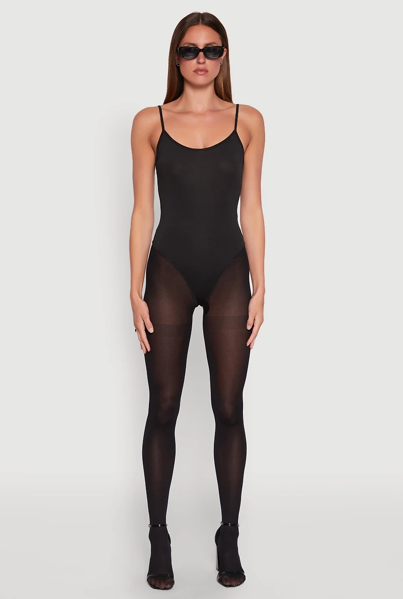 Womens Daisy Scoop Neck Cami Bodysuit,
