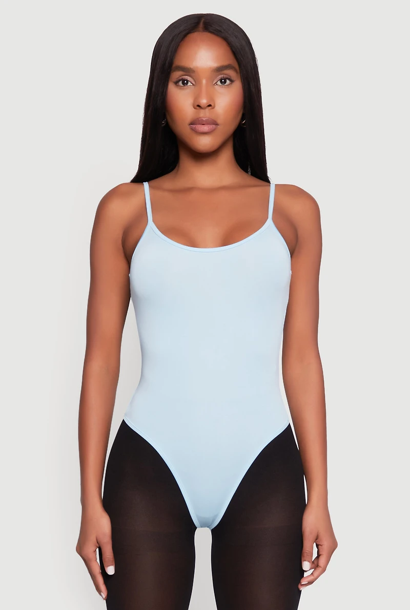Womens Daisy Scoop Neck Cami Bodysuit,
