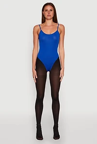 Womens Daisy Scoop Neck Cami Bodysuit,