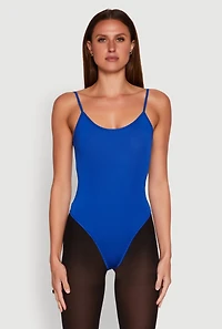 Womens Daisy Scoop Neck Cami Bodysuit,