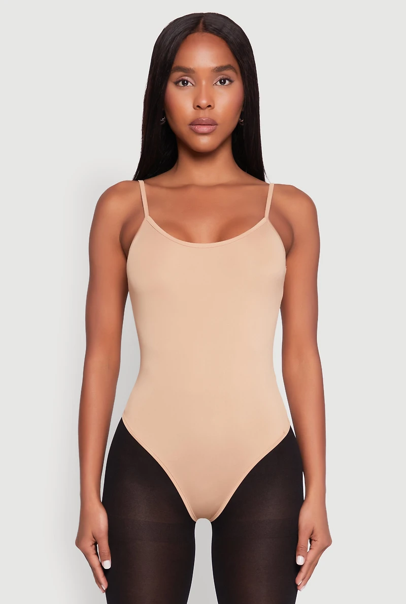 Womens Daisy Scoop Neck Cami Bodysuit, L