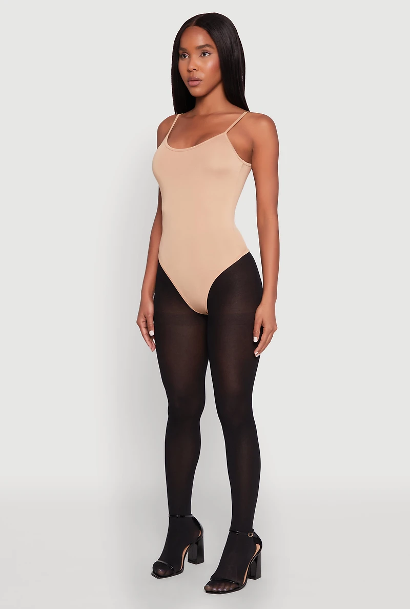Womens Daisy Scoop Neck Cami Bodysuit, L