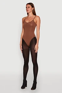 Womens Daisy Scoop Neck Cami Bodysuit,