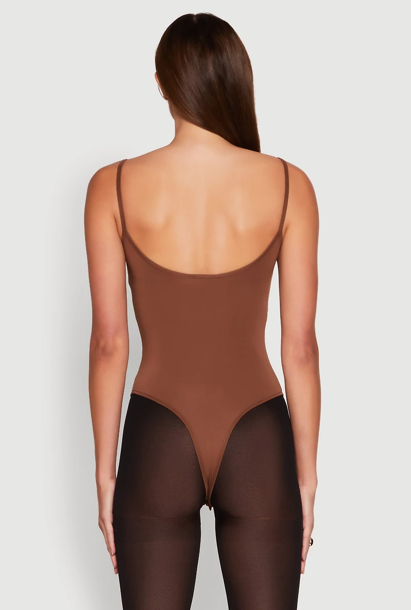 Womens Daisy Scoop Neck Cami Bodysuit,