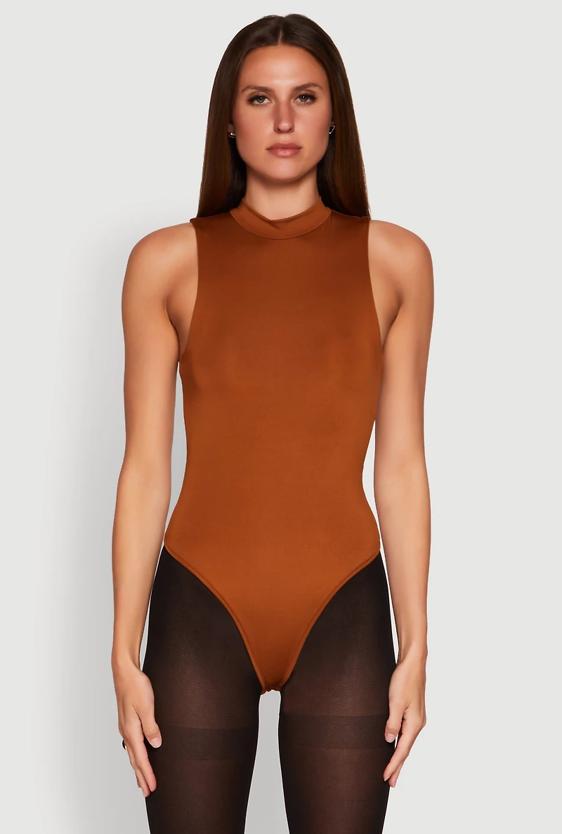Daisy Mock Neck Tank Bodysuit