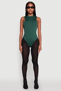 Womens Daisy Mock Neck Tank Bodysuit,