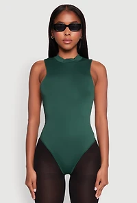 Womens Daisy Mock Neck Tank Bodysuit,