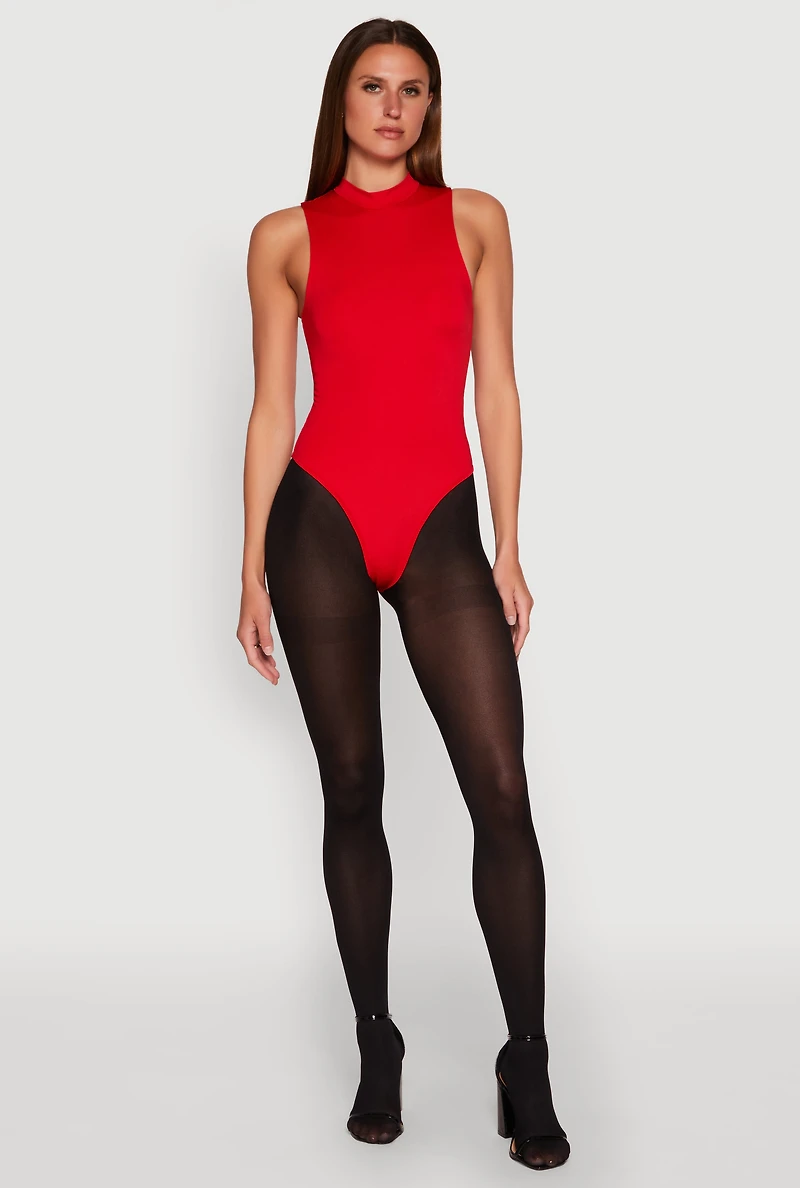 Daisy Mock Neck Tank Bodysuit