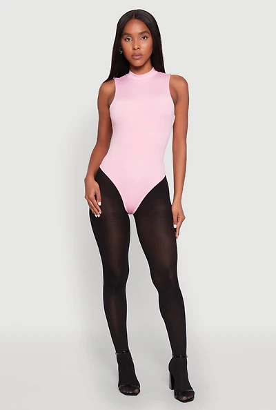 Daisy Mock Neck Tank Bodysuit