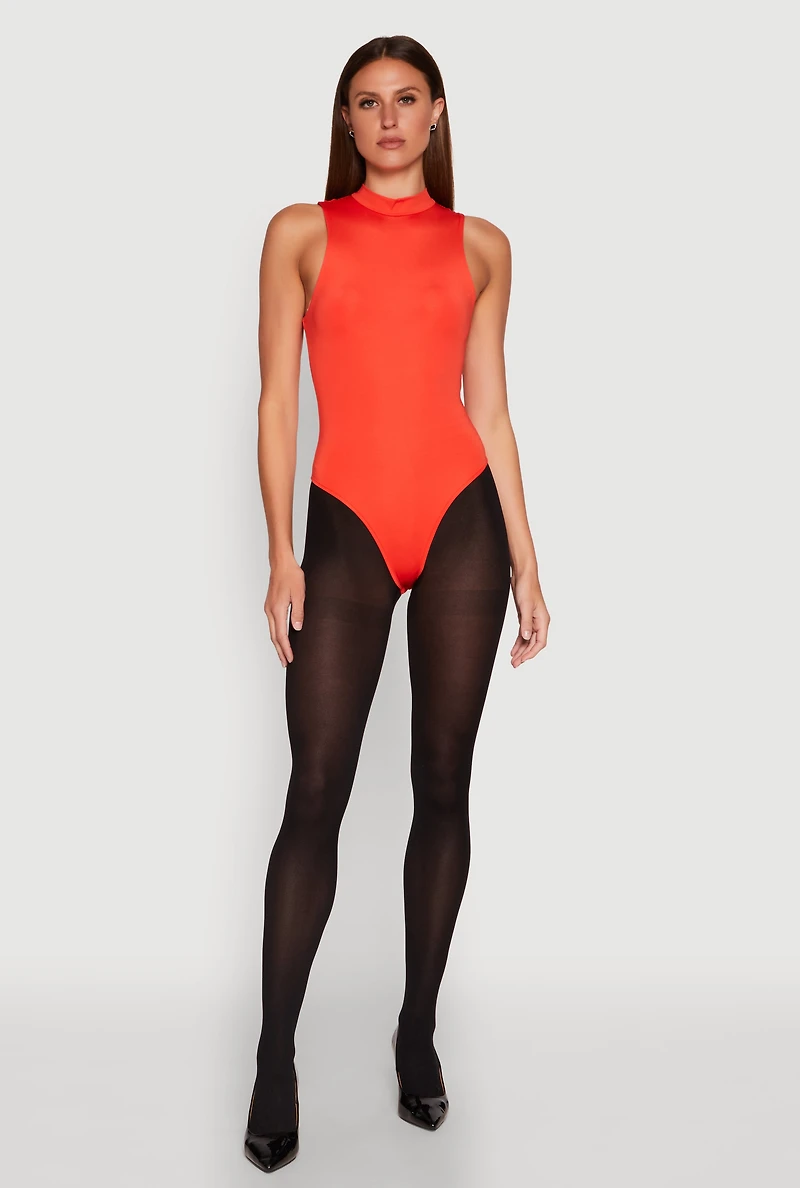Daisy Mock Neck Tank Bodysuit