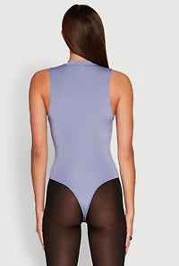 Womens Daisy Mock Neck Tank Bodysuit,