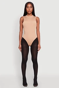 Womens Daisy Mock Neck Tank Bodysuit,