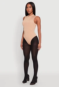 Womens Daisy Mock Neck Tank Bodysuit, L