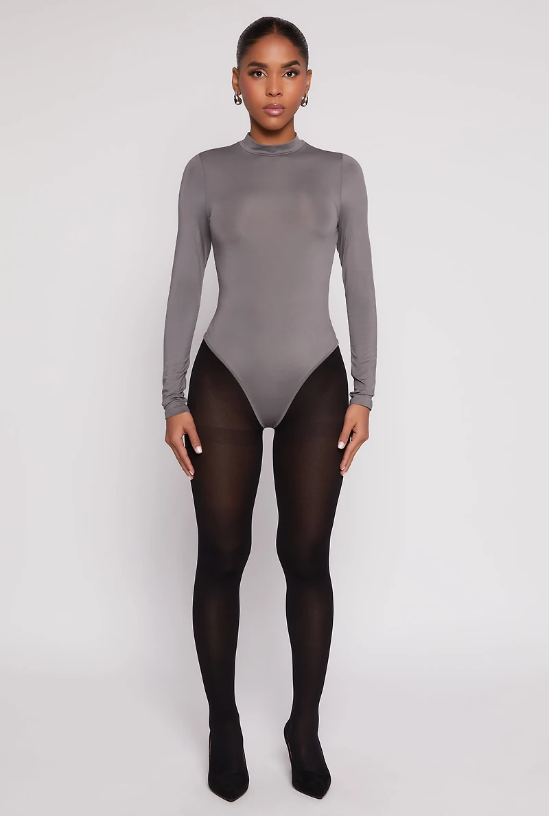 Daisy Mock Neck Long Sleeve Bodysuit