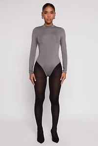 Daisy Mock Neck Long Sleeve Bodysuit