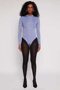 Daisy Mock Neck Long Sleeve Bodysuit