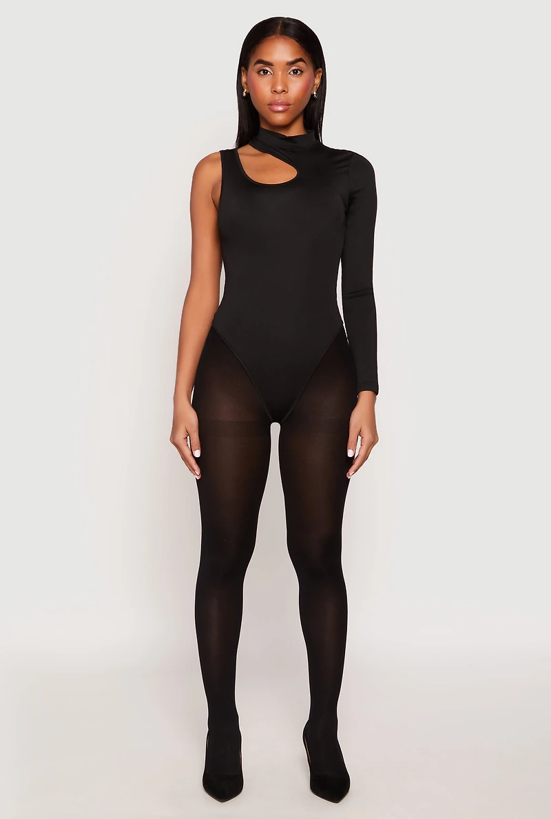 Womens Daisy Keyhole One Shoulder Bodysuit, S