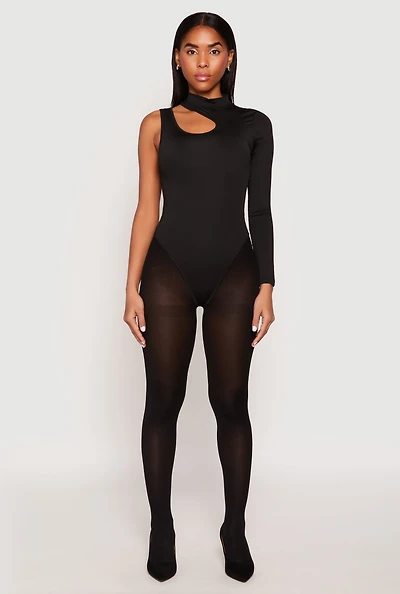 Womens Daisy Keyhole One Shoulder Bodysuit, S