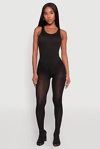 Womens Daisy Basic Ribbed Knit Tank Bodysuit,