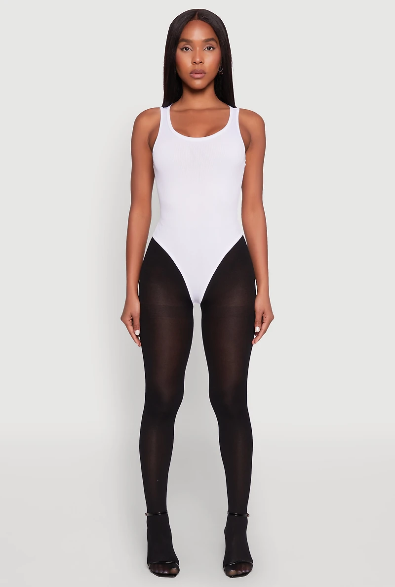 Daisy Basic Ribbed Knit Tank Bodysuit