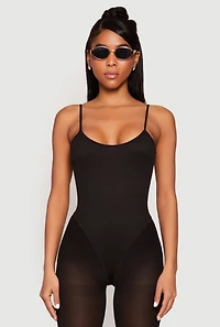 Daisy Rib Knit Cami Thong Bodysuit