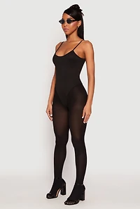 Daisy Rib Knit Cami Thong Bodysuit