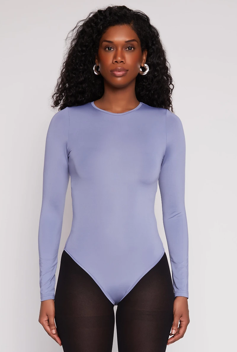 Womens Daisy Crew Neck Long Sleeve Bodysuit, M