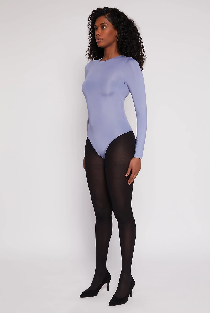 Womens Daisy Crew Neck Long Sleeve Bodysuit, M