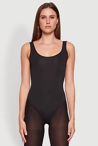 Womens Daisy Sleeveless Scoop Neck Bodysuit,
