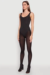 Womens Daisy Sleeveless Scoop Neck Bodysuit,