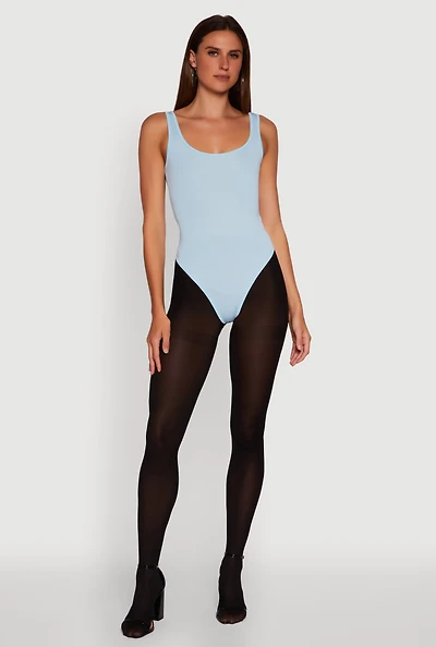 Womens Daisy Sleeveless Scoop Neck Bodysuit,