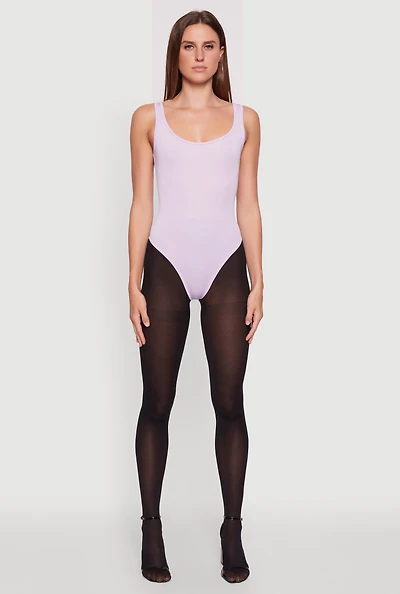 Womens Daisy Sleeveless Scoop Neck Bodysuit,
