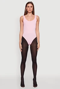 Womens Daisy Sleeveless Scoop Neck Bodysuit,