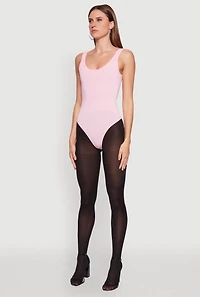 Womens Daisy Sleeveless Scoop Neck Bodysuit,