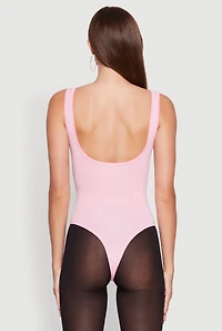 Womens Daisy Sleeveless Scoop Neck Bodysuit,