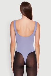 Womens Daisy Sleeveless Scoop Neck Bodysuit, Blue,