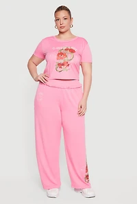 Plus Savage Love Rose Snake Graphic Top