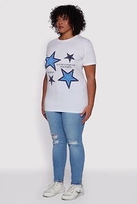 Plus Oversized Star Graphic Tee