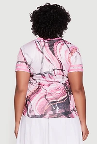 Womens Plus Size Hunter Camo Stay Woke 24 Graphic Tee, Pink, Size 2X
