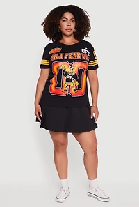Womens Plus Size Only Fear God Varsity T-Shirt, Black, Size 3X