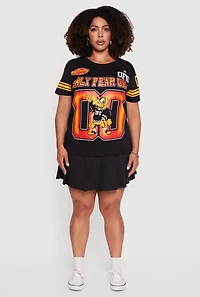 Womens Plus Size Only Fear God Varsity T-Shirt, Black, Size 3X