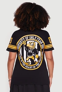 Womens Plus Size Only Fear God Varsity T-Shirt, Black, Size 3X