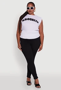 Plus Brooklyn Queen Smocked Waist Sleeveless Top