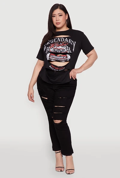Womens Plus Legendary Rider California Graphic T-Shirt,