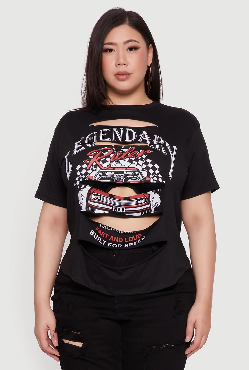Plus Legendary Rider California Graphic T-Shirt