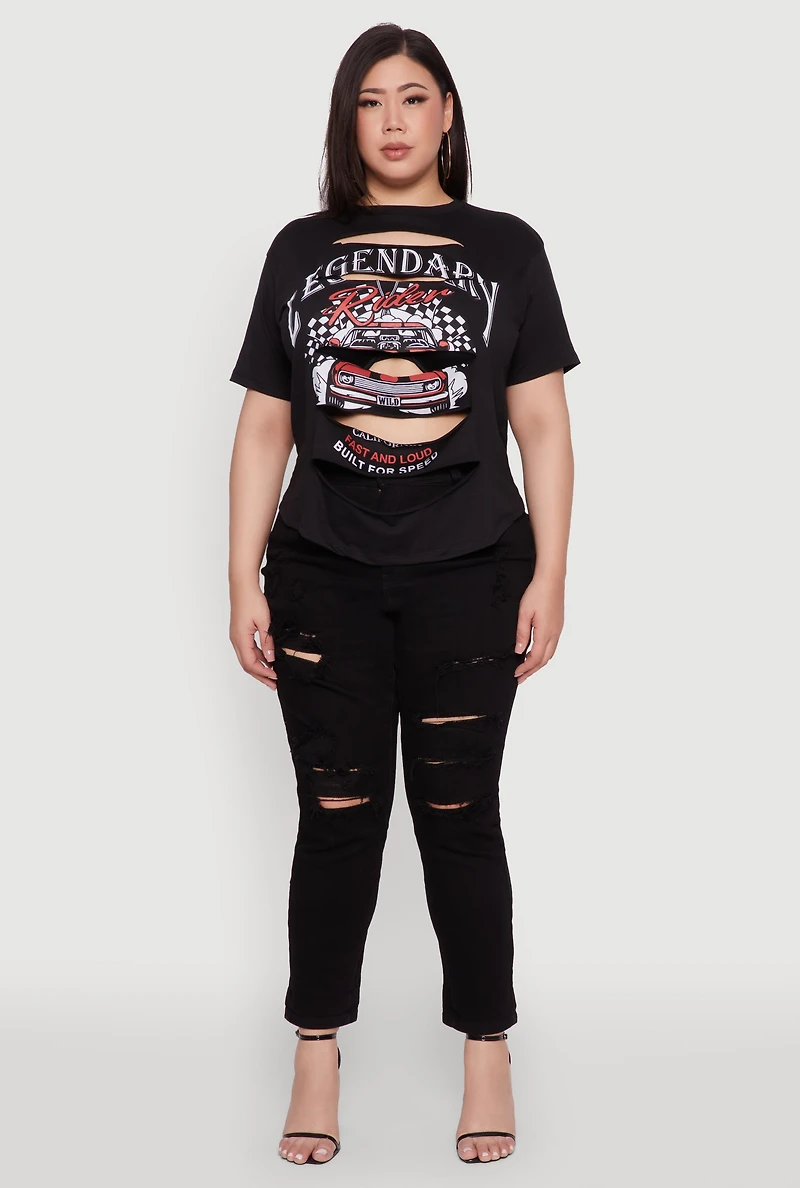 Womens Plus Legendary Rider California Graphic T-Shirt,