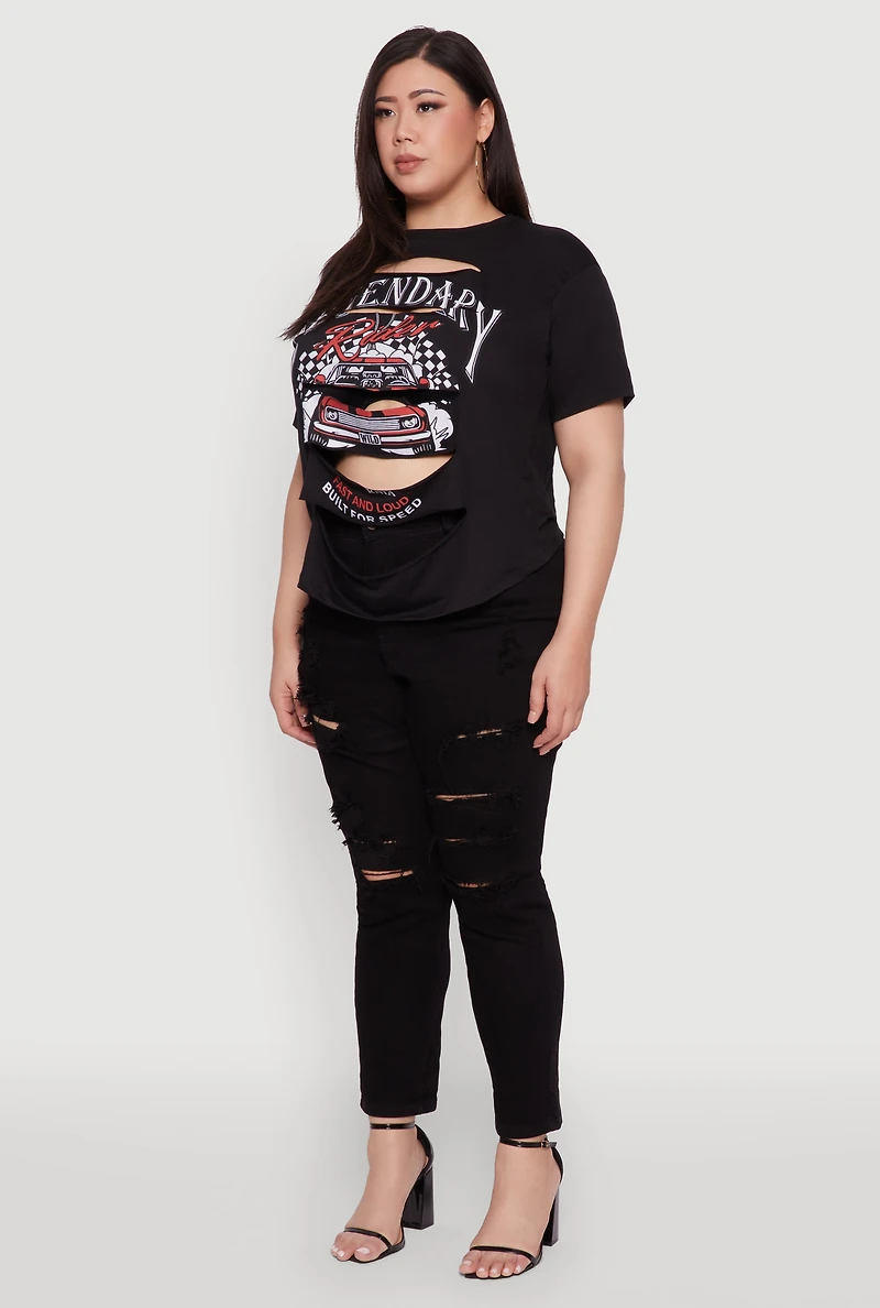 Womens Plus Legendary Rider California Graphic T-Shirt,